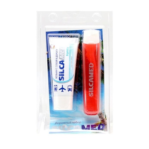 

SILCAMED Дорожный Набор: Зубная паста и Зубная щетка средней жесткости Family, Дорожный Набор: Зубная паста и Зубная щетка средней жесткости Family