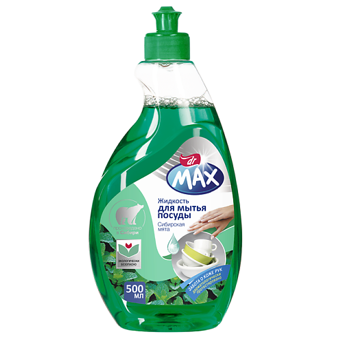 

DR MAX Жидкость для мытья посуды концентрированная "Сибирская мята" 500.0, Жидкость для мытья посуды концентрированная "Сибирская мята"