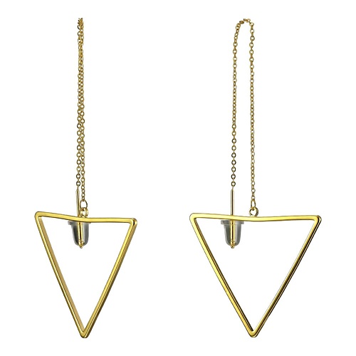 Серьги UVI JEWELLERY Серебристые серьги протяжки Треугольники