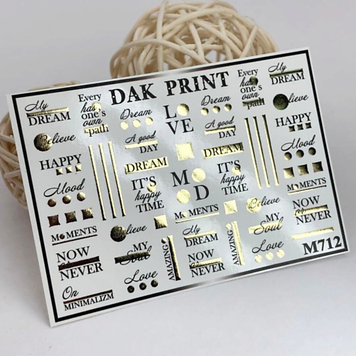 Слайдеры DAK PRINT Слайдер-дизайн для ногтей M712