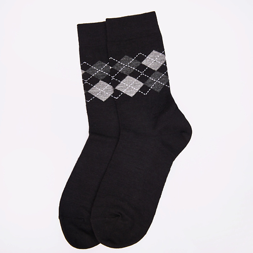 

WOOL&COTTON Носки детские интарсия Черные Merino, Носки детские интарсия Черные Merino