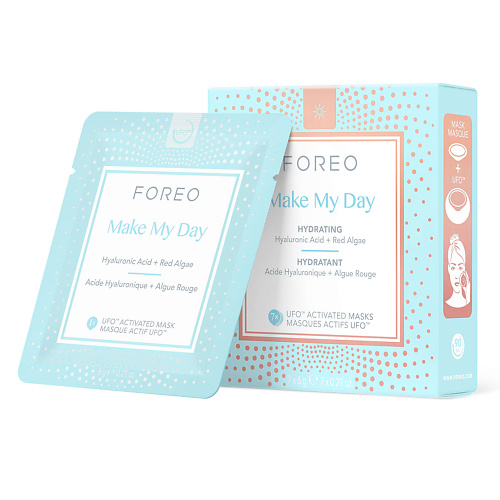 FOREO Увлажняющая и защищающая от загрязнений маска для лица Make My Day для UFO/UFO mini 7.0 Маски для лица