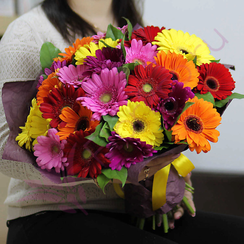 

FLORPRO 25 гербер микс в крафте, 25 гербер микс в крафте