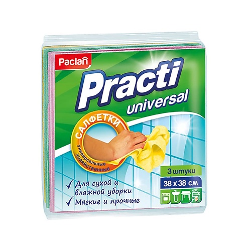 

PACLAN Салфетки для уборки из нетканого полотна, 38 х 38 см 3, Салфетки для уборки из нетканого полотна, 38 х 38 см