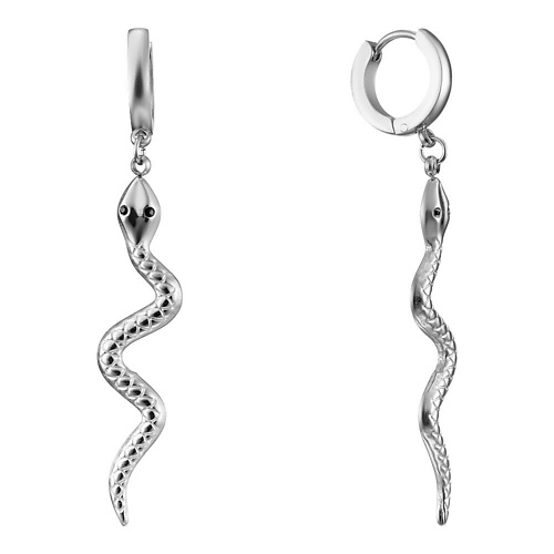 

UVI JEWELLERY Серебристые серьги Змейки, Серебристые серьги Змейки