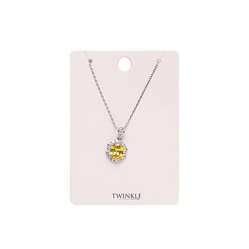 

TWINKLE Подвеска с цепочкой Yellow Stone 2, Подвеска с цепочкой Yellow Stone 2