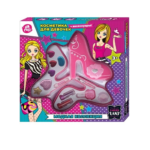 

LAPULLI KIDS Набор детской косметики тени для век, блеск для губ, лак для ногтей, Набор детской косметики тени для век, блеск для губ, лак для ногтей