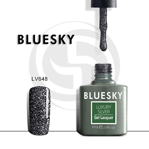 

BLUESKY Гель-лак Luxury Silver LV406, Гель-лак Luxury Silver LV406