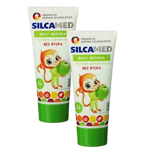 

SILCAMED Зубная паста детская 2+ Яблоко 65, Зубная паста детская 2+ Яблоко