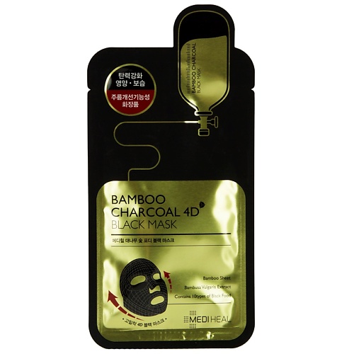 

MEDIHEAL Маска для лица BAMBOO CHARCOAL 4D 25.0, Маска для лица BAMBOO CHARCOAL 4D