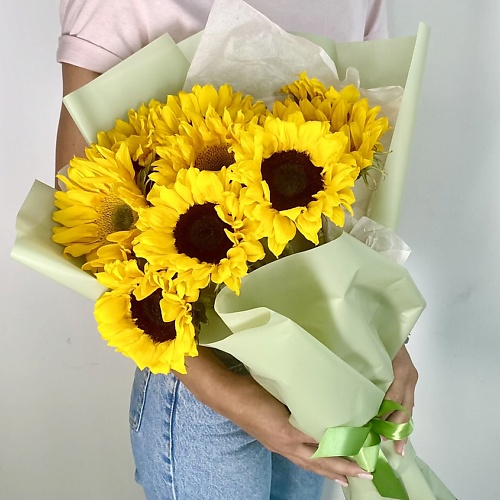 

ЛЭТУАЛЬ FLOWERS Букет из подсолнухов 9 шт., Букет из подсолнухов 9 шт.