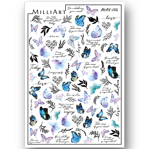 

MILLIART NAILS Слайдер дизайн для ногтей 2D MAX-016, Слайдер дизайн для ногтей 2D MAX-016