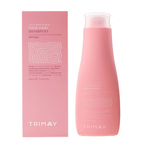 TRIMAY Бессульфатный кератиновый шампунь с экстрактом иерихонской розы 500 1650₽