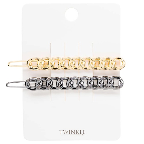 

TWINKLE Заколки для волос BLACK AND GOLD CHAIN, Заколки для волос BLACK AND GOLD CHAIN