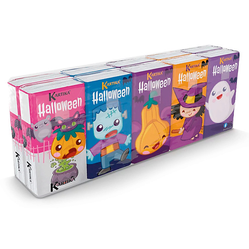 

KARTIKA Платочки носовые бумажные "Helloween" 90, Платочки носовые бумажные "Helloween"