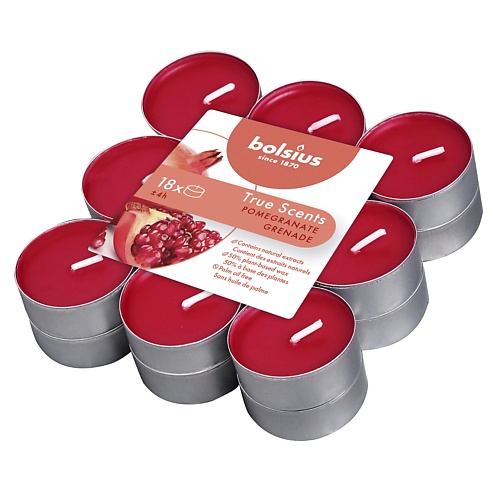 

BOLSIUS Свечи чайные арома True scents гранат, Свечи чайные арома True scents гранат