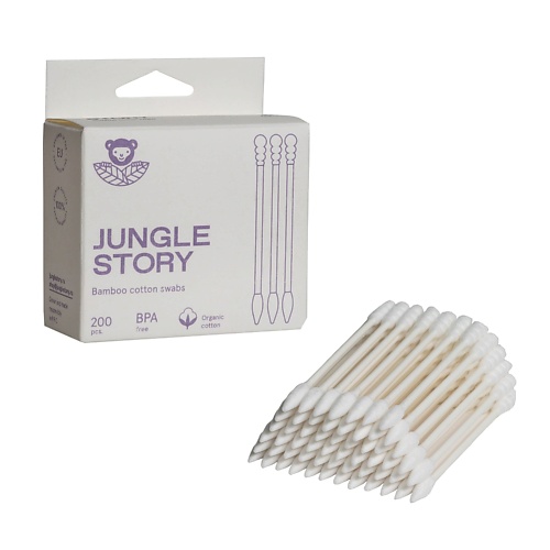 

JUNGLE STORY Ватные палочки с заостренным и спиральным наконечником 200.0, Ватные палочки с заостренным и спиральным наконечником