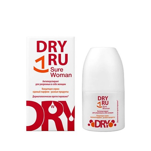 

DRY RU Антиперспирант для уверенных в себе женщин Sure Woman, Roll-on 50.0, Антиперспирант для уверенных в себе женщин Sure Woman, Roll-on