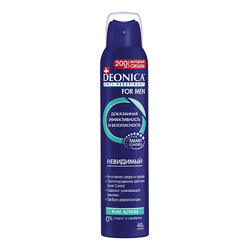 Deonica DEONICA Антиперспирант Невидимый FOR MEN (спрей) 200