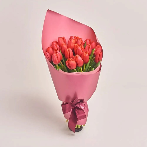 

AZALIANOW ЦВЕТЫ. ПОДАРКИ. ДЕКОР Букет из 25 тюльпанов красного цвета в упаковке, Букет из 25 тюльпанов красного цвета в упаковке