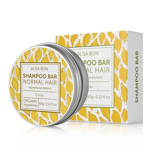 

ALISA BON Твердый шампунь для волос SHAMPOO BAR «Цитрус» 60.0, Твердый шампунь для волос SHAMPOO BAR «Цитрус»