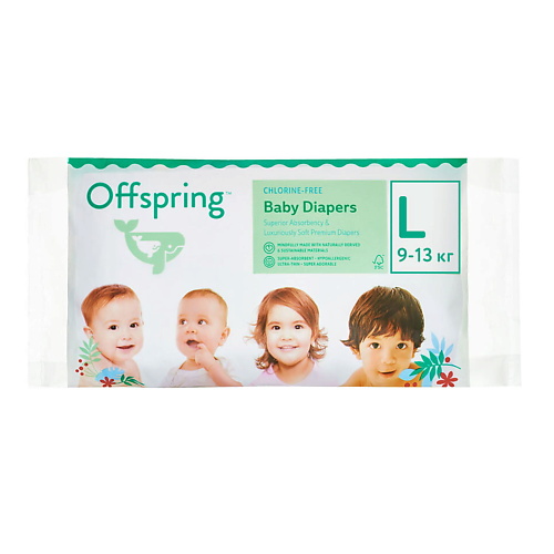 

OFFSPRING Подгузники, Travel pack, L 9-13 кг 3.0, Подгузники, Travel pack, L 9-13 кг