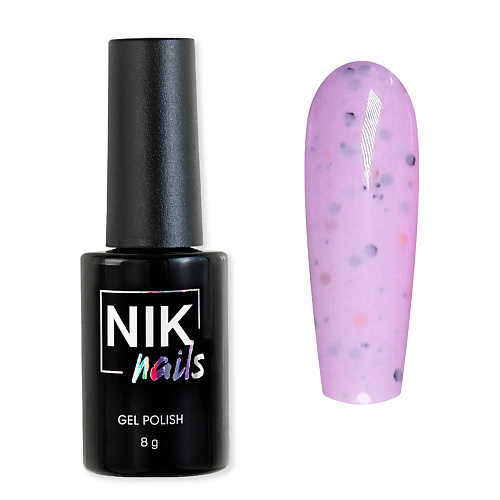 

NIK NAILS Гель-лак для ногтей с цветными блестками Mon Amour, Гель-лак для ногтей с цветными блестками Mon Amour