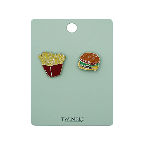 

TWINKLE Броши 2 шт. Burger + Fries, Броши 2 шт. Burger + Fries