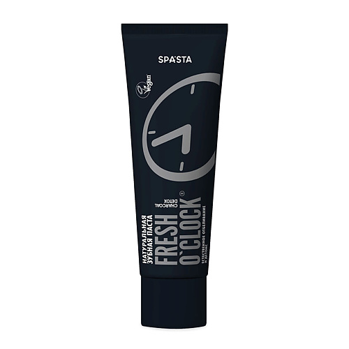 

SPA*STA Натуральная зубная паста FRESH O'CLOCK Естественное отбеливание и детокс 90, Натуральная зубная паста FRESH O'CLOCK Естественное отбеливание и детокс