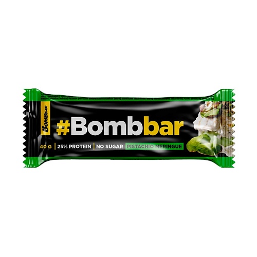 Здоровое питание BOMBBAR Батончик глазированный Фисташковая меренга
