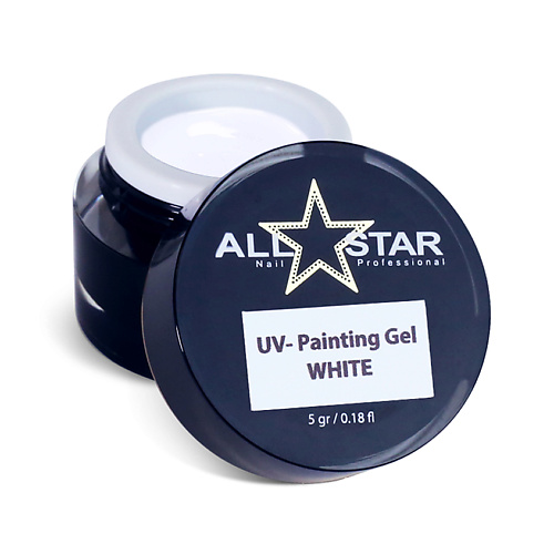 фото All star professional гель-краска, без липкого слоя, uv-painting gel "black"