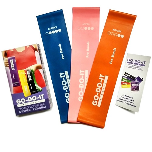 

GO-DO-IT Широкие усиленные фитнес резинки PREMIUM, Широкие усиленные фитнес резинки PREMIUM