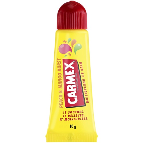 

CARMEX Бальзам для губ c ароматом персик-манго в тубе, Бальзам для губ c ароматом персик-манго в тубе