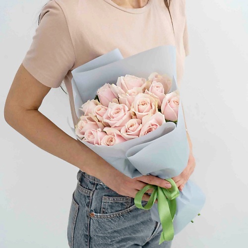 

ЛЭТУАЛЬ FLOWERS Букет из нежных роз 15 шт.(40 см), Букет из нежных роз 15 шт.(40 см)