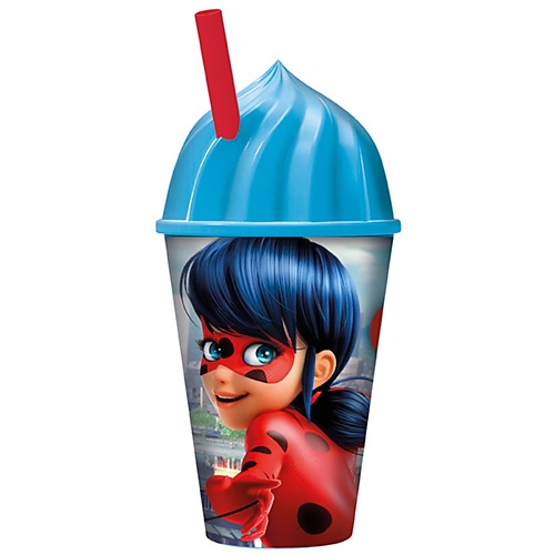 

STOR Стакан пластиковый с соломинкой и крышкой в виде мороженного. "Леди Баг", Стакан пластиковый с соломинкой и крышкой в виде мороженного. "Леди Баг"