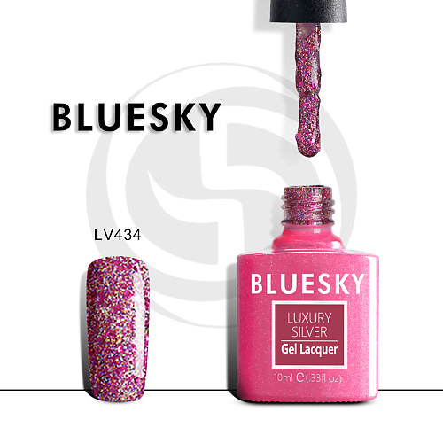 

BLUESKY Гель-лак Luxury Silver LV555, Гель-лак Luxury Silver LV555