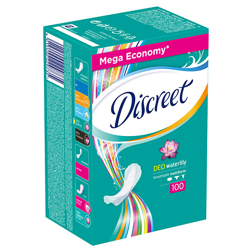 

DISCREET Женские гигиенические прокладки на каждый день Deo Water Lily Multiform, Женские гигиенические прокладки на каждый день Deo Water Lily Multiform