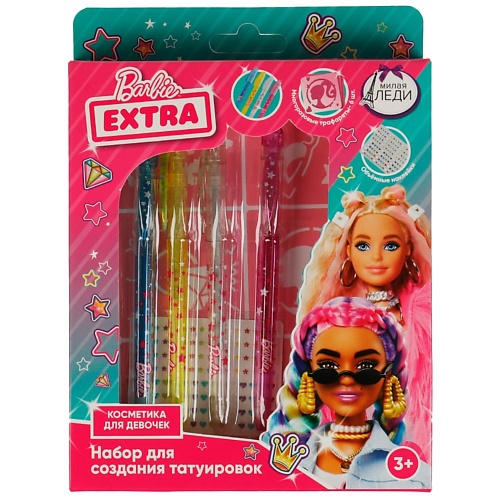 

МИЛАЯ ЛЕДИ Набор для создания тату, Barbie с ручками, Набор для создания тату, Barbie с ручками