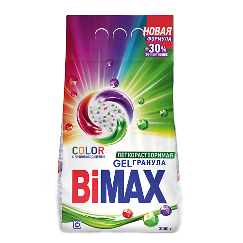 

BIMAX Стиральный порошок Color Automat Gelгранула 3000.0, Стиральный порошок Color Automat Gelгранула