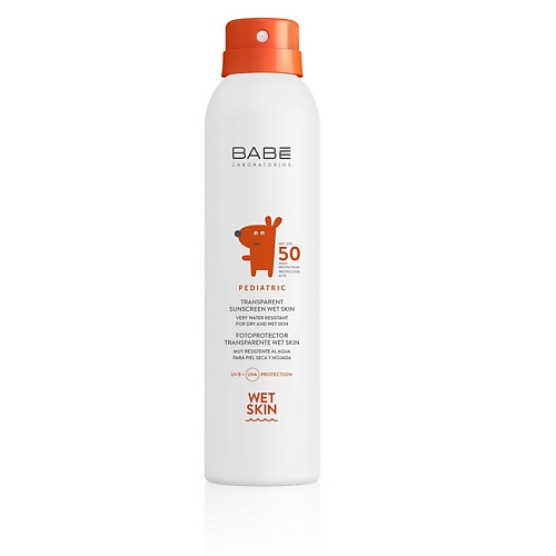

LABORATORIOS BABE Спрей солнцезащитный детский влагостойкий SPF50+ 200, Спрей солнцезащитный детский влагостойкий SPF50+
