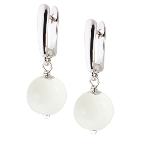 

ALERIE-ACCESSORIES Серьги из натурального агата Forever Blanch, Серьги из натурального агата Forever Blanch