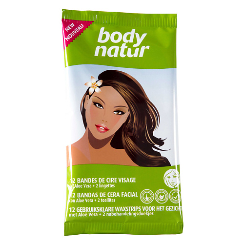 

BODY NATUR Восковые полоски для лица с алоэ вера + 2 салфетки после эпиляции Bandes De Cire Visage, Восковые полоски для лица с алоэ вера + 2 салфетки после эпиляции Bandes De Cire Visage