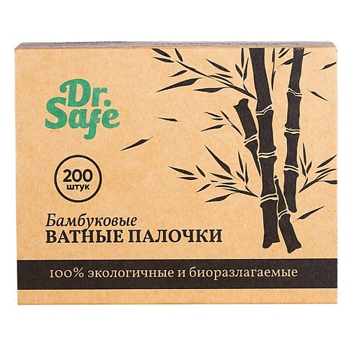 

DR. SAFE Ватные палочки бамбуковые 200.0, Ватные палочки бамбуковые