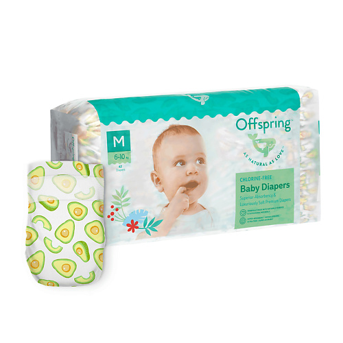 

OFFSPRING Подгузники, M 6-10 кг Авокадо 42.0, Подгузники, M 6-10 кг Авокадо