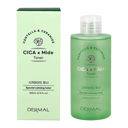 

DERMAL Тонер для лица CICA X MIDE с экстрактом центеллы азиатской и керамидами (успокаивающий) 200.0, Тонер для лица CICA X MIDE с экстрактом центеллы азиатской и керамидами (успокаивающий)