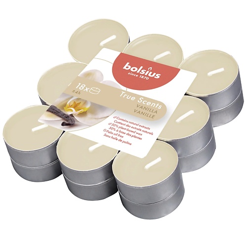 

BOLSIUS Свечи чайные арома True scents ваниль, Свечи чайные арома True scents ваниль