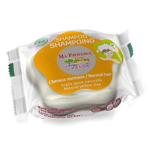 

MA PROVENCE Шампунь твердый Organic Bio для нормальных волос с жёлтой глиной 85.0, Шампунь твердый Organic Bio для нормальных волос с жёлтой глиной
