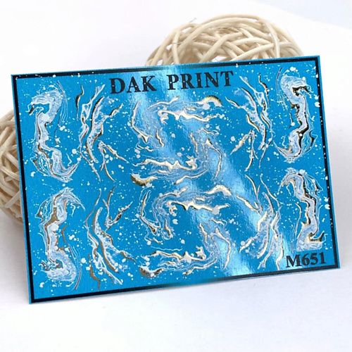 

DAK PRINT Слайдер-дизайн для ногтей M651, Слайдер-дизайн для ногтей M651