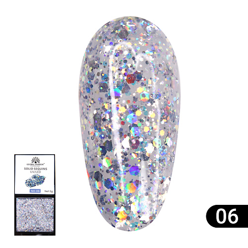 

GLOBAL FASHION Гель-краска с глиттером, Solid Sequins color gel 01, Гель-краска с глиттером, Solid Sequins color gel 01