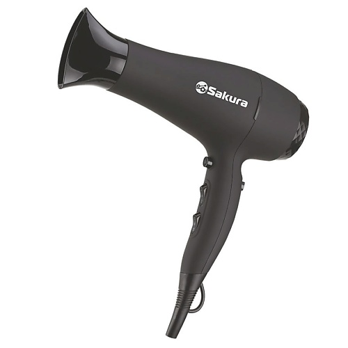 

SAKURA Фен электрический SA-4041BK 2400Вт 3 температурных режима, с ионизацией, покрытие Soft Touch, Фен электрический SA-4041BK 2400Вт 3 температурных режима, с ионизацией, покрытие Soft Touch